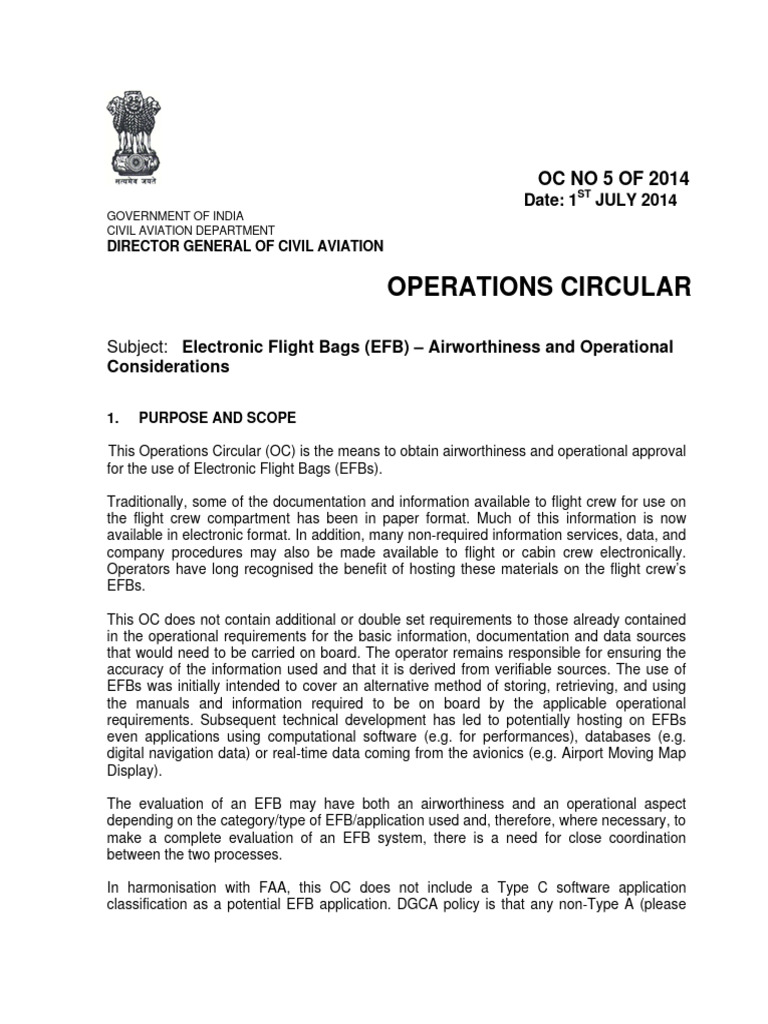 EFB Airworthiness Guidelines for Operators | PDF | Aviation | Computing