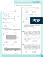 Adicion y Sustraccion de Numeros Decimales