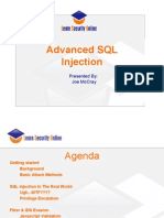 Advanced SQL Injection Presented