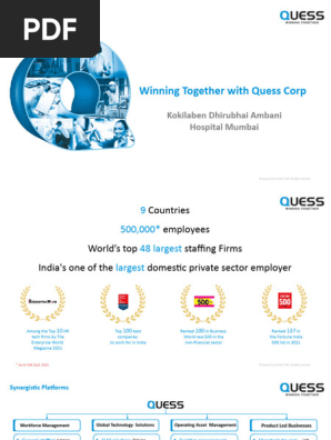 Quess Food Service Proposal KDA Hospital Mumbai