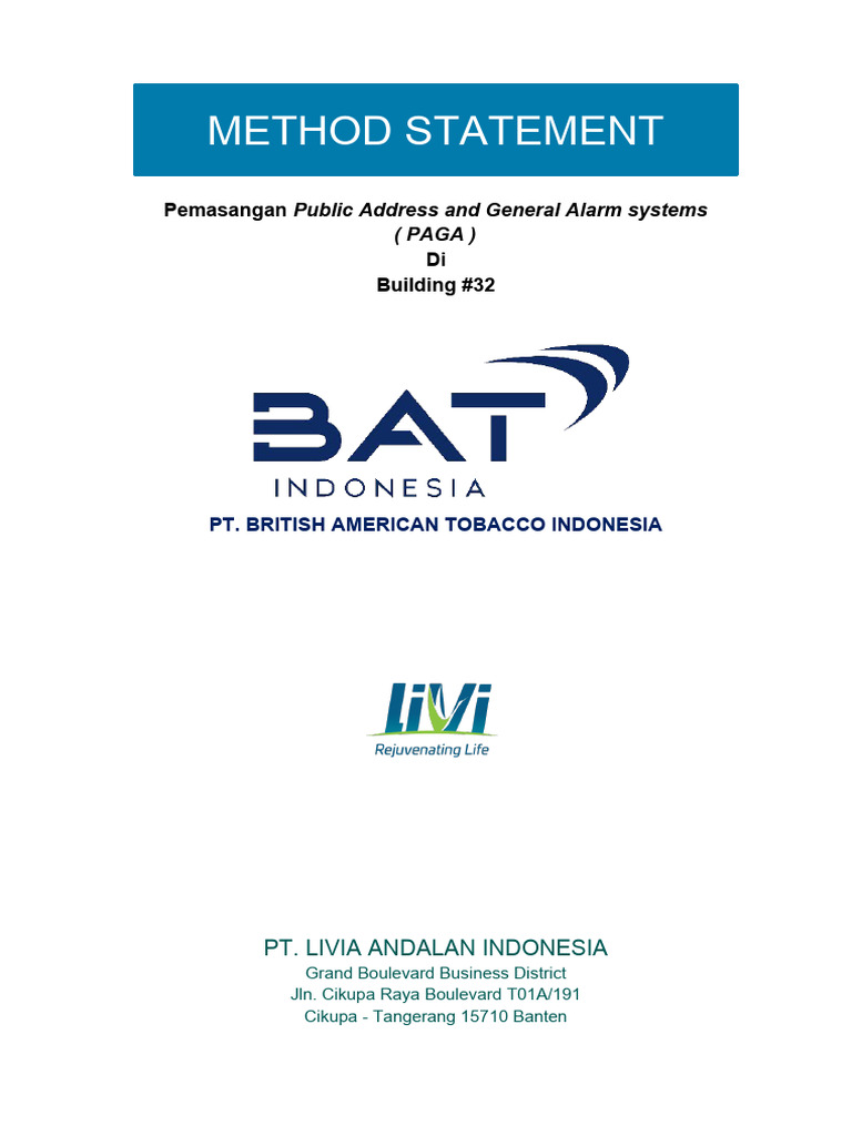 Pemasangan Sistem PAGA di BAT Indonesia | PDF