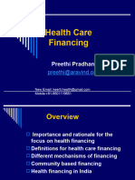 Health Care Financing: Preethi Pradhan