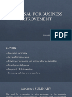 Proposal For Business Improvement