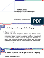 Pertemuan 11 Akuntansi Dagang - Laporan Keuangan: Universitas Bina Sarana Informatika 2023