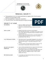 Personal Security Brochure