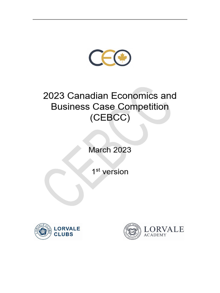 641ca2b17fba96fa4f158ceb - 2023 Business Case Competition - CEO | PDF ...