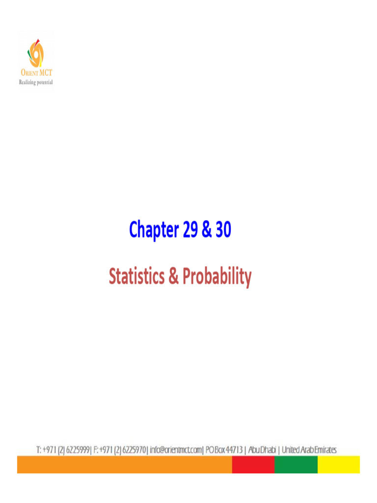 CH 29 & 30 Statistics & Probability | PDF | Statistics | Statistical ...