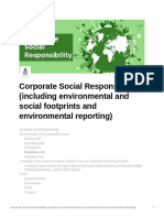 Corporate Social Responsibility (Including Environmental and Social Footprints and Environmental Reporting)
