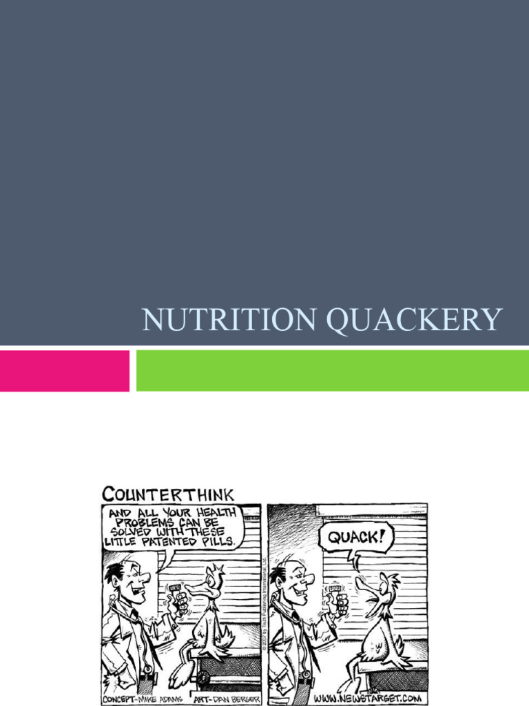 W10 Nutrition Quackery PDF Dietary Supplements Clinical Medicine