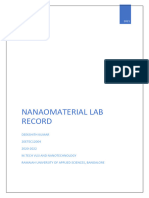 Nanomaterial Lab Record - S C Deekshith Kumar