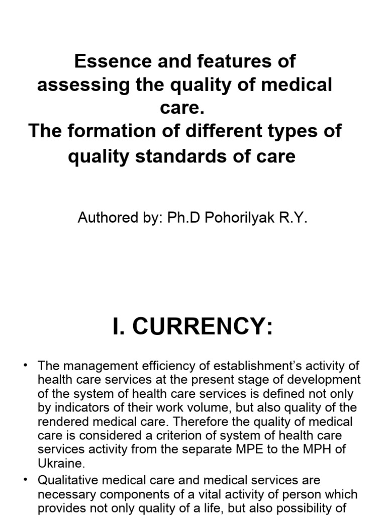 quality of medical care PDF Medical Diagnosis Health Care