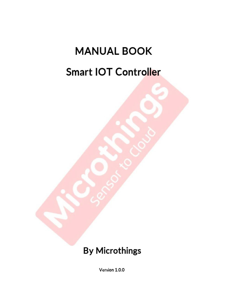 Manual Smart IoT Controller Microthings | PDF