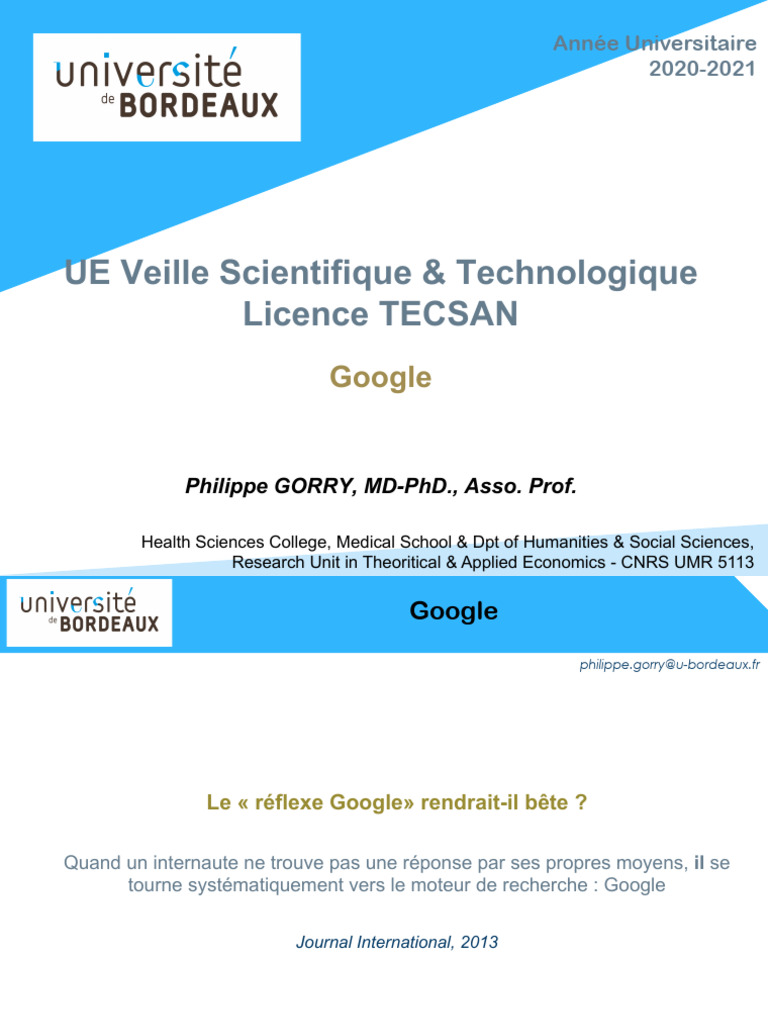Techniques de recherche avancée sur Google | PDF | Internet | Internet ...