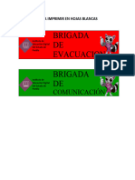 Etiquetas para Las Brigadas Evacuacion y Comunicacion