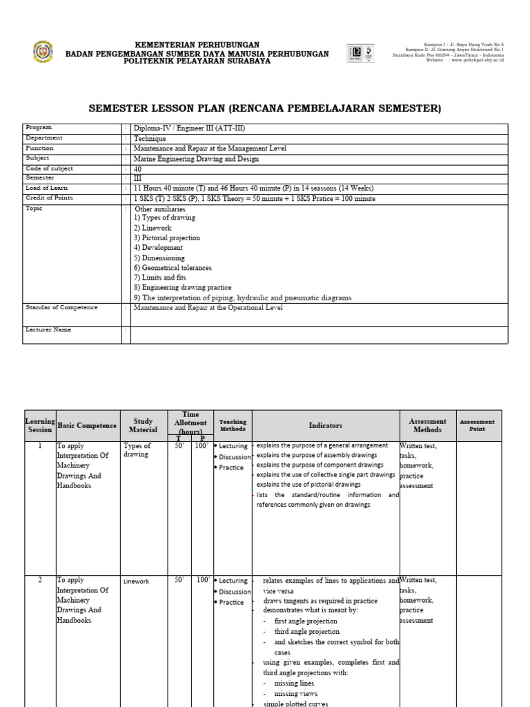 Rps D Iv Smt Iii Menggambar Desain Pdf Engineering Tolerance Angle