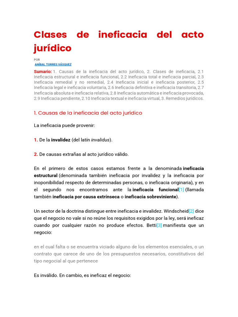 Semana 15 Ineficacia Del Acto Juridico PDF Nulo (ley) Donación