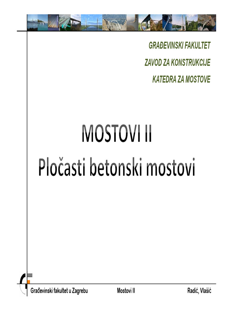 02 Mostovi 2 2015 16 Plocasti Betonski Mostovi Pdf