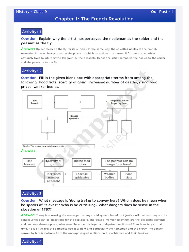 French Revolution: Class 9 Activities | PDF | Napoleon | French Revolution