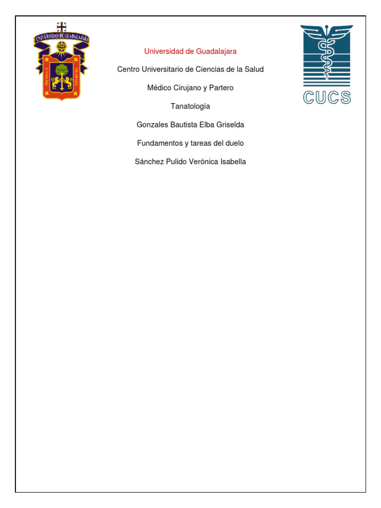 Fundamentos Y Tareas Del Duelo Descargar Gratis Pdf Dolor Las