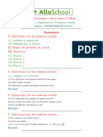 Seance 1 Operations Sur Les Nombres Relatifs