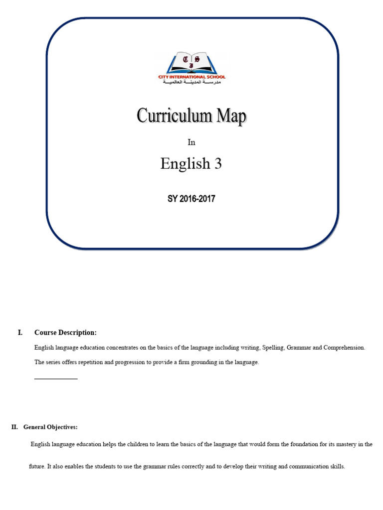 English Curriculm Map 3 | PDF | English Language | Reading Comprehension