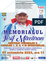 afis MEMORIAL IOSIF MĂZĂRAN 2023