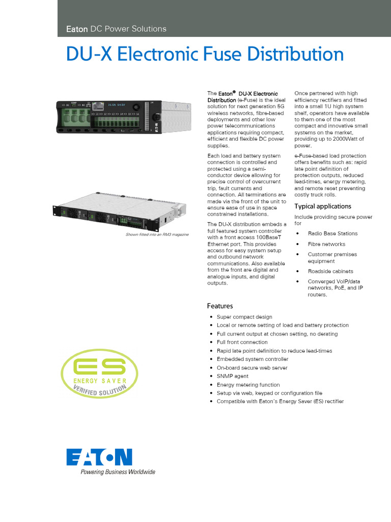 Control and Distribution DU-X | PDF | Computer Network | Rectifier