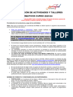 Matricula Talleres Formativos 2023 24