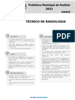 FGV 2021 Prefeitura de Paulinia SP Tecnico de Radiologia Prova
