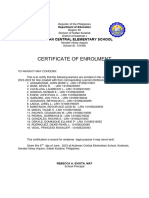Enrolment Certificate