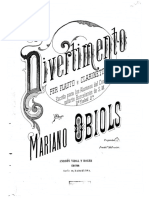 obiols,mariano divertimento- fl+cl+pno score only