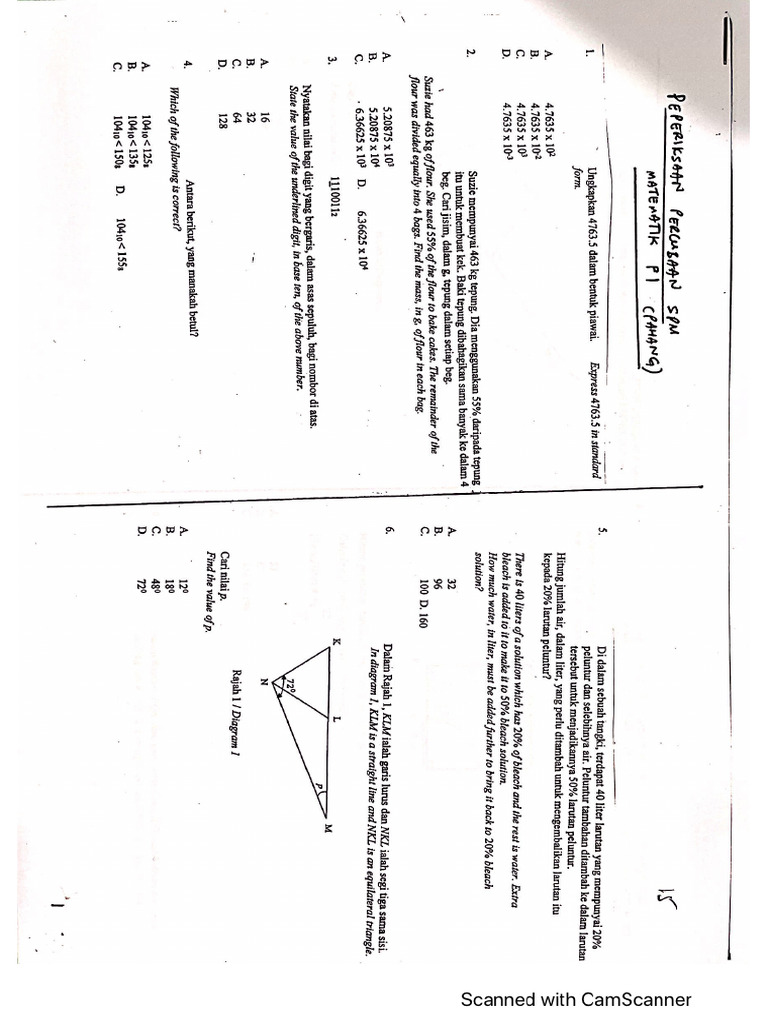 F5 Mat Model Paper Pahang Pdf