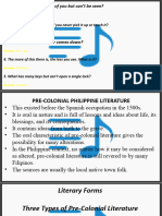 Pre Colonial Philippine Literature