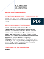 Geography - Lesson 6 - Population