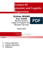 Lecture 02 (3hrs) Linear Regression and Logistic Regression