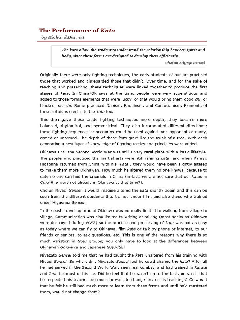 A BRIEF HISTORY OF KATA ITS MEANING THE DIFFERENCES IN STYLES AND visual data 2