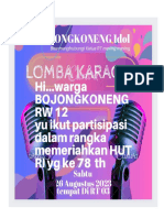 Poster Karoke Hut Ri