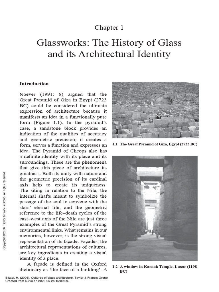 Cultures of Glass Architecture (1 Glassworks The History of Glass and