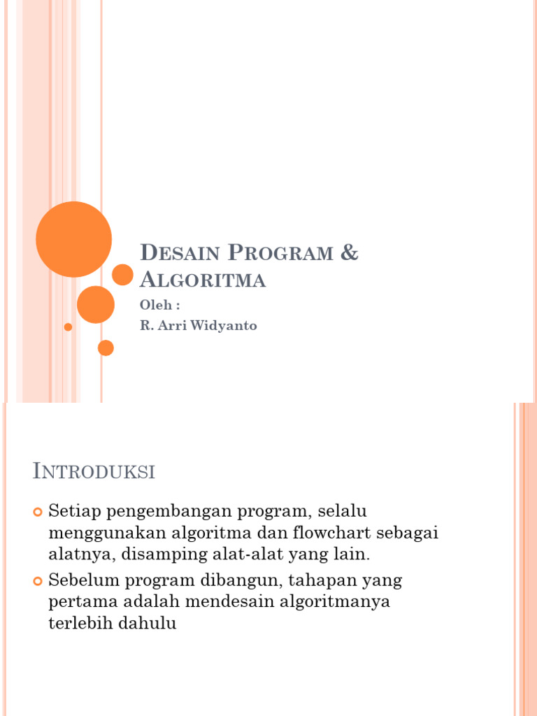 Desain Algoritma dan Flowchart Program | PDF