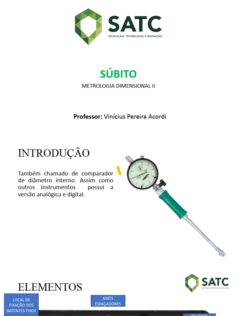 Uso e Montagem do Súbito na Metrologia | PDF