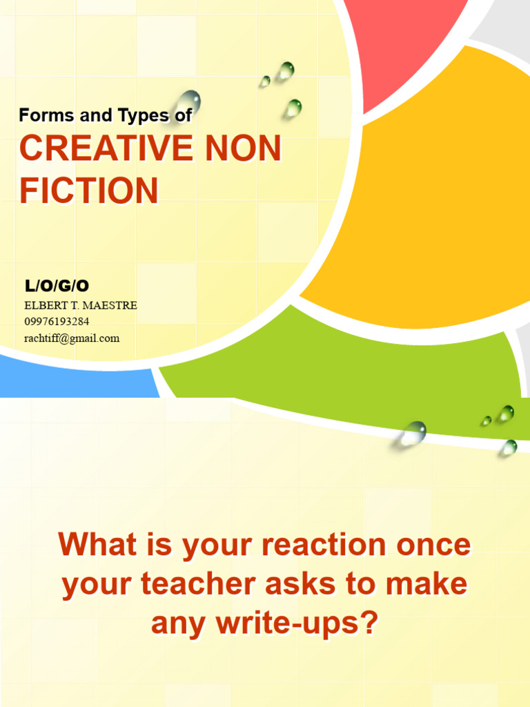 Types of Creative Nonfiction Writing | PDF | Testimony | Experience