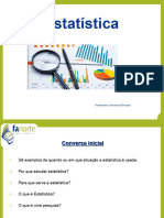 Noções de Estatística Pesquisa e Representações Gráficas