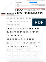 Bundy Yellow Font