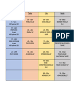 Hayden Timetable Correct