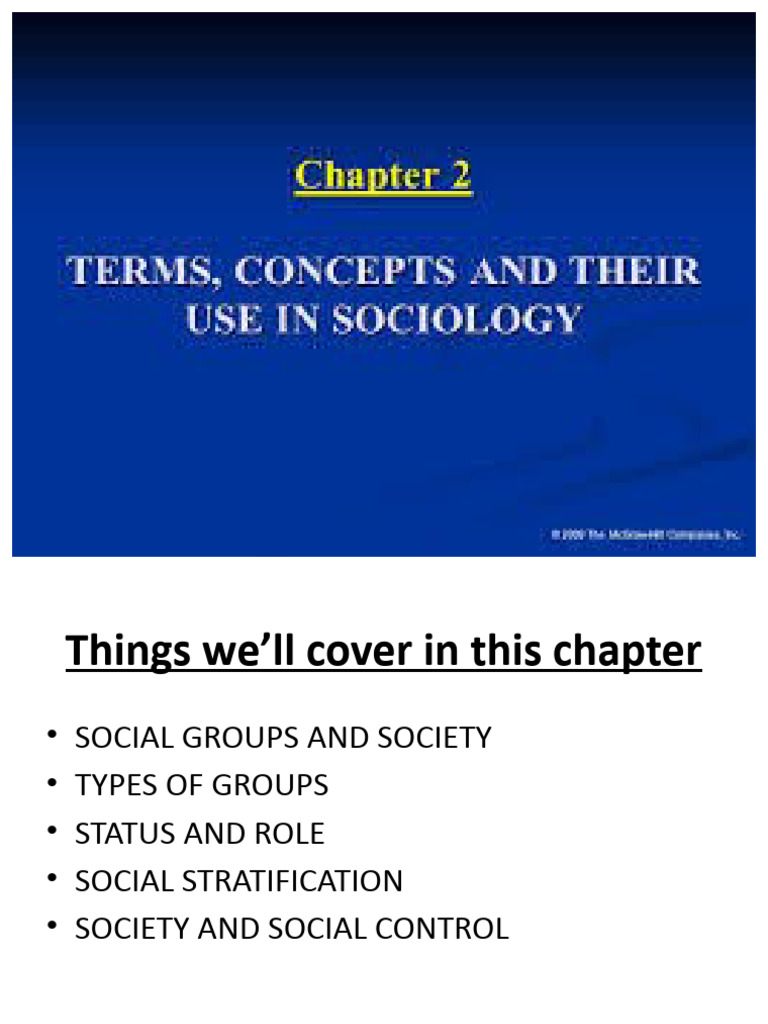 Terms, Concepts and Their Use in Sociology PDF Social Status Caste