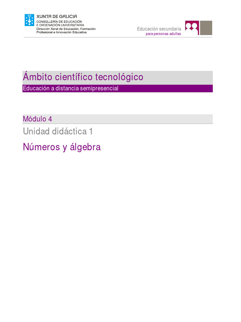Matemáticas para Adultos: Módulo 4 | PDF | Números | Número Real