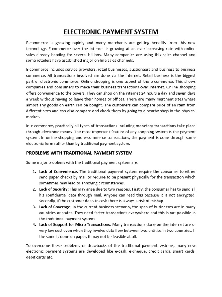 Electronic Payment System PDF Public Key Cryptography Credit Card