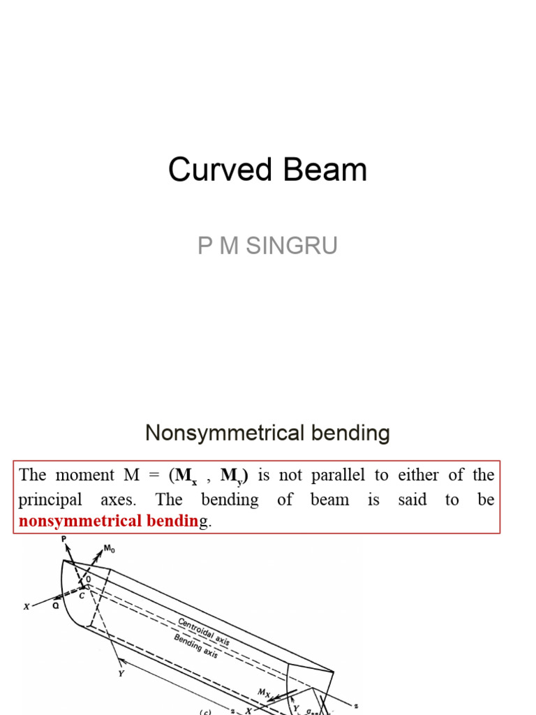 Curved Beam PDF Bending Stress (Mechanics)