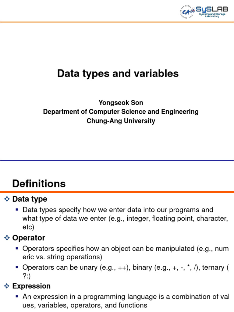 Chapter2-Data Types and Variables | PDF | Variable (Computer Science ...