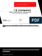 Template FINAL Individual Assignment Name Company Name